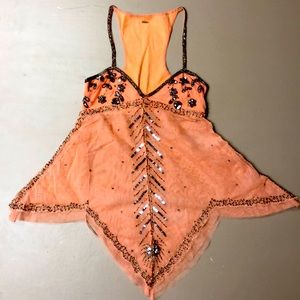 beaded Free People intimate tank top
